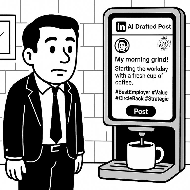 Illustration of AI-powered coffee mug